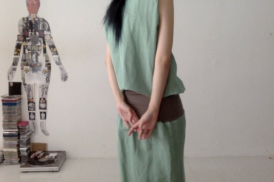 everyone's mother - Foil Dress - Aqua