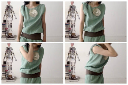 everyone's mother - Foil Dress - Aqua