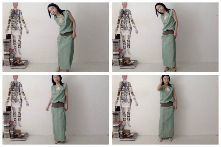 everyone's mother - Foil Dress - Aqua
