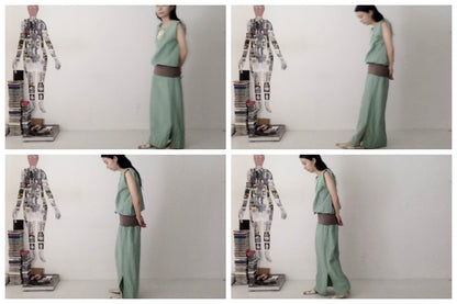 everyone's mother - Foil Dress - Aqua
