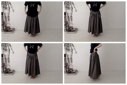 everyone's mother - garden skirt long - Charcoal