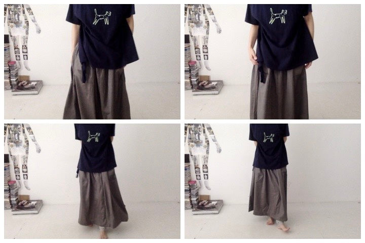 everyone's mother - garden skirt long - Charcoal