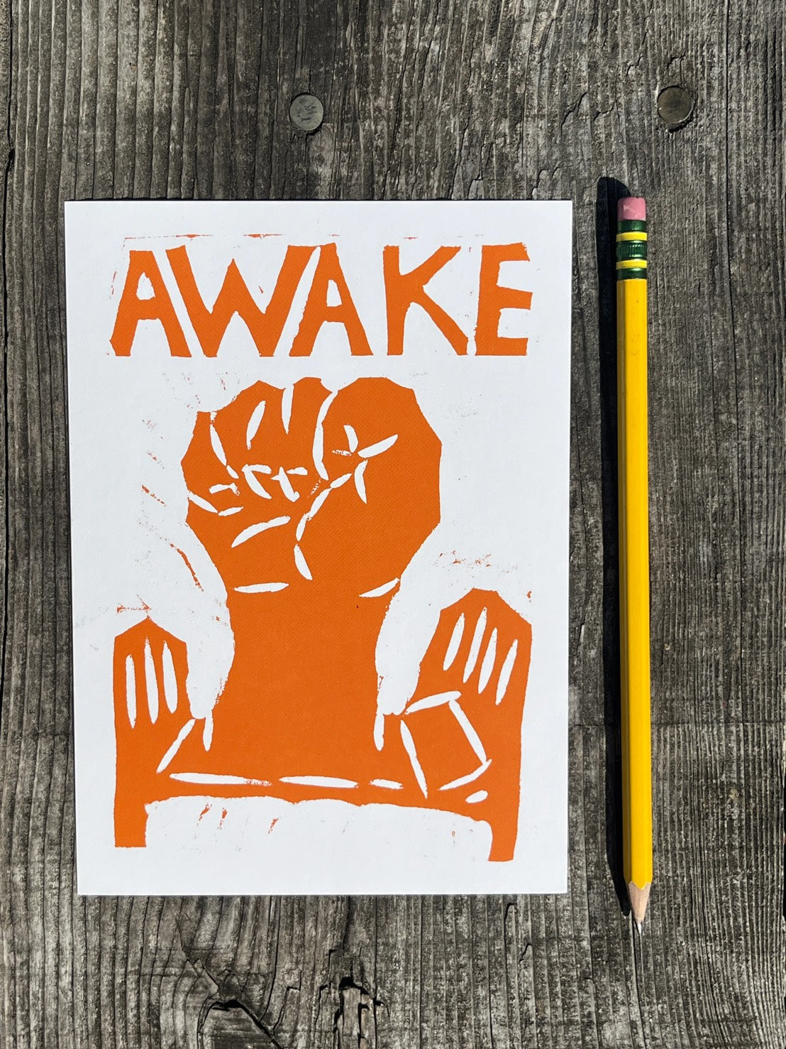 Bread + Puppet Press - Post card - Awake