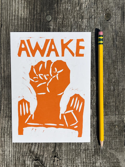 Bread + Puppet Press - Post card - Awake