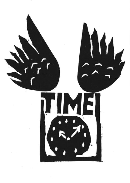 Bread + Puppet Press - Post card - Time Flies