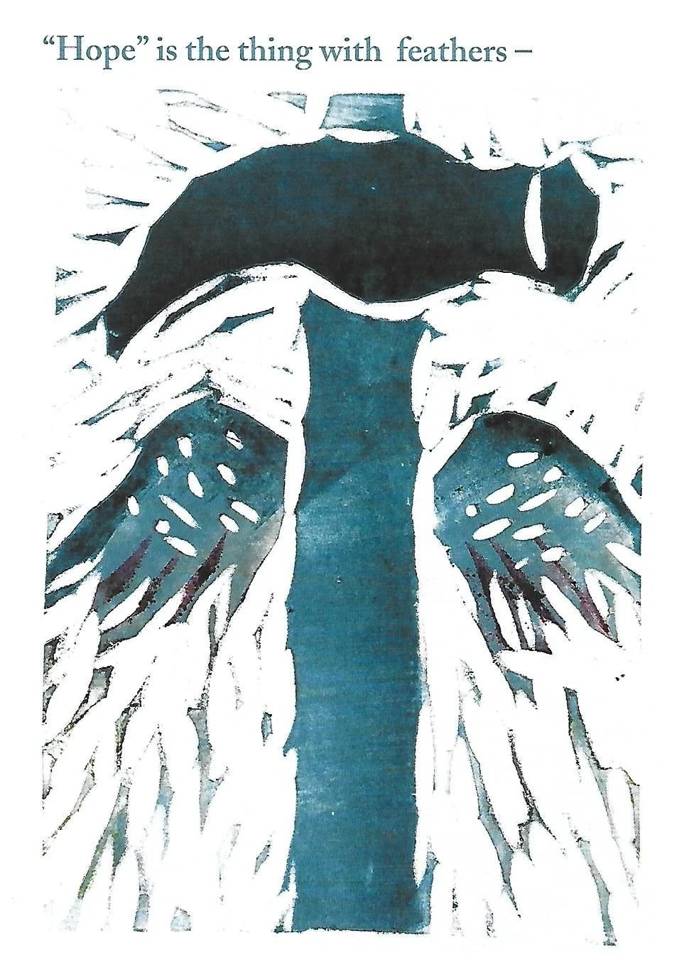 Bread + Puppet Press - Post card - Hope Is The Thing With Feathers