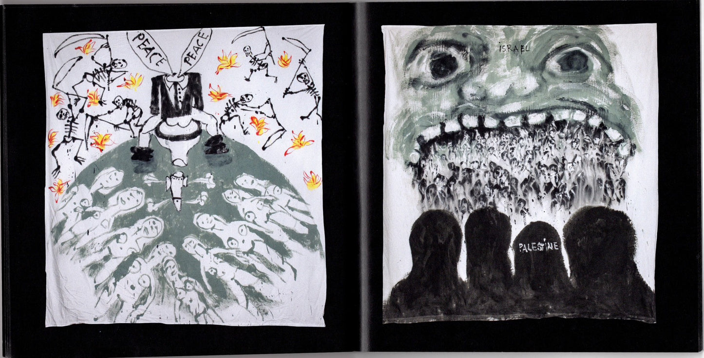 Bread + Puppet Press - Peter Schumann - Gaza Genocide Bedsheets