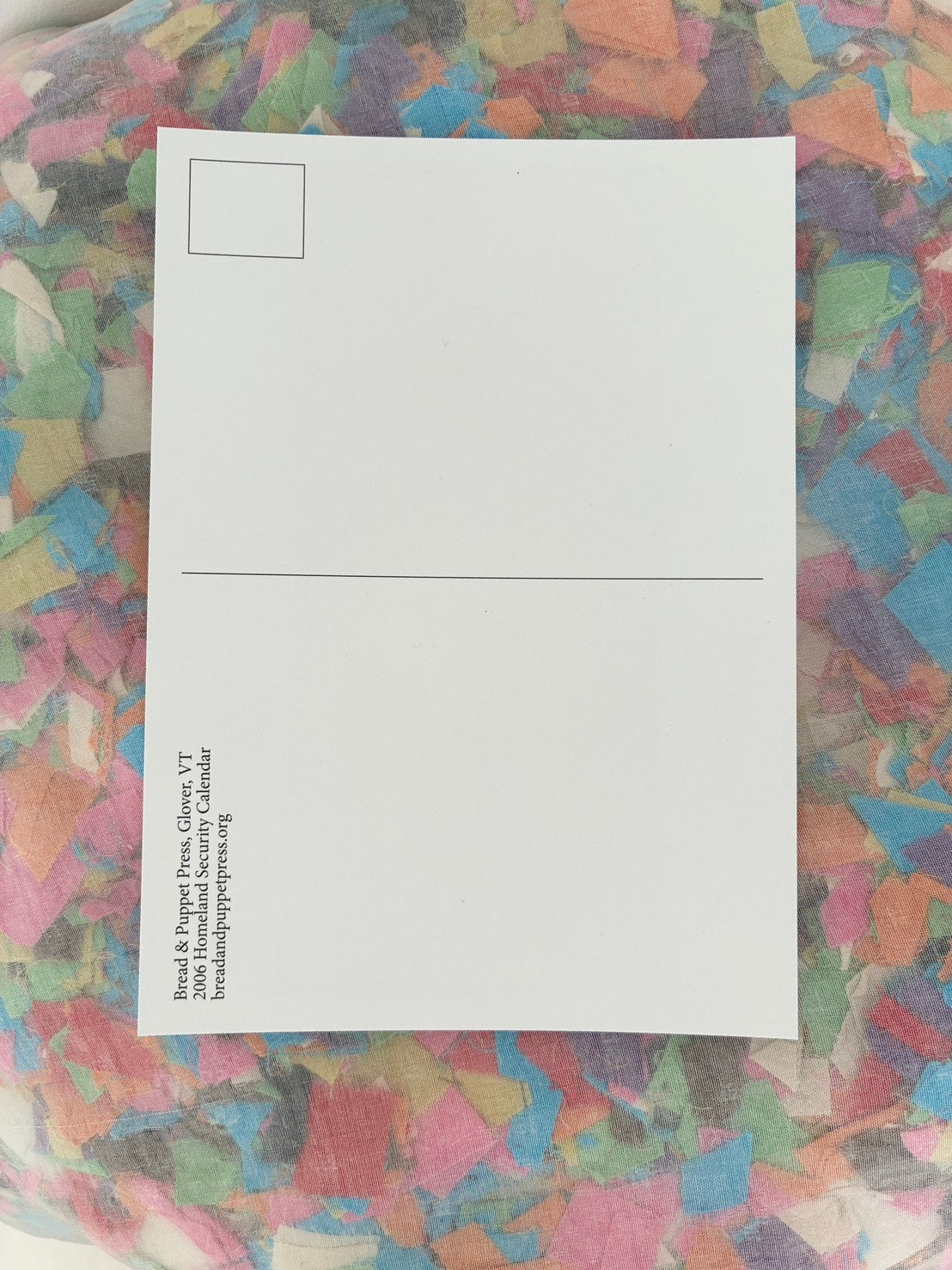 Bread + Puppet Press - Post card - Rapid Response