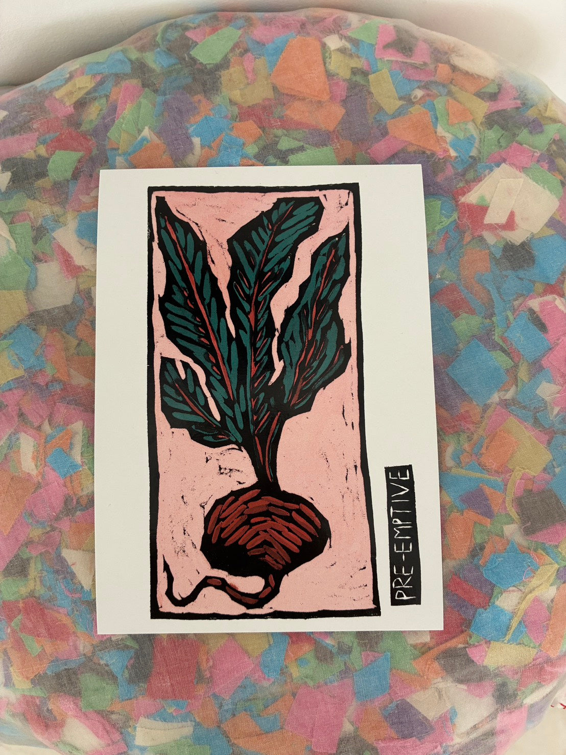 Bread + Puppet Press - Post card - Pre-Emptive Beet
