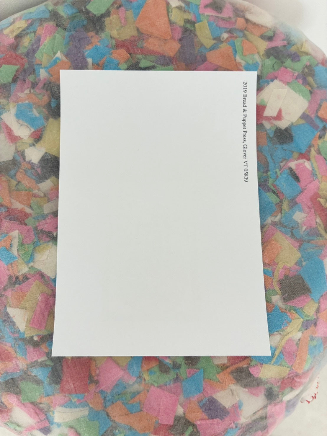 Bread + Puppet Press - Post card - Time Flies