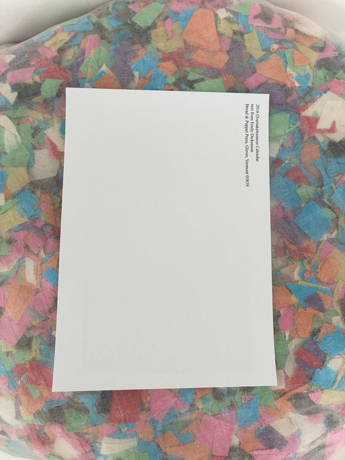 Bread + Puppet Press - Post card - The Grass Has So Little To Do