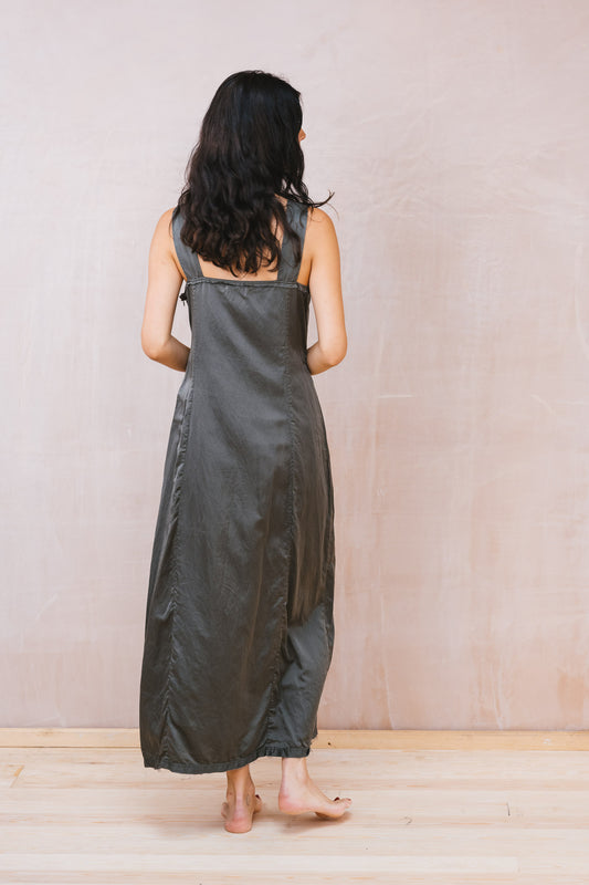 sula - wide strap dress - gunmetal