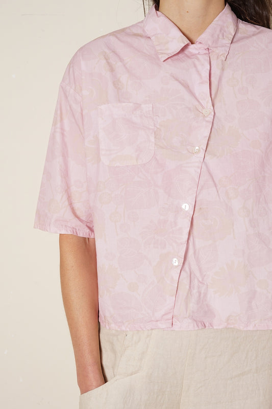 sula - clean new shirt - pink rose print