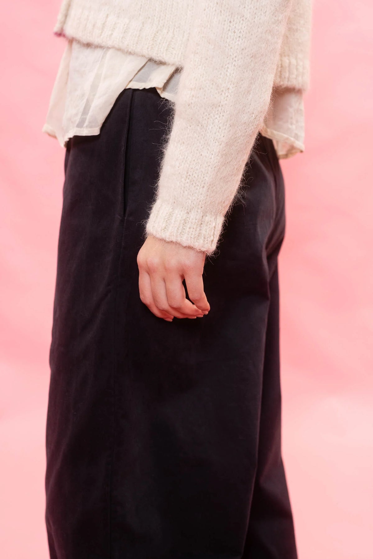 sula - nickel cardi fluffy alpaca - cream