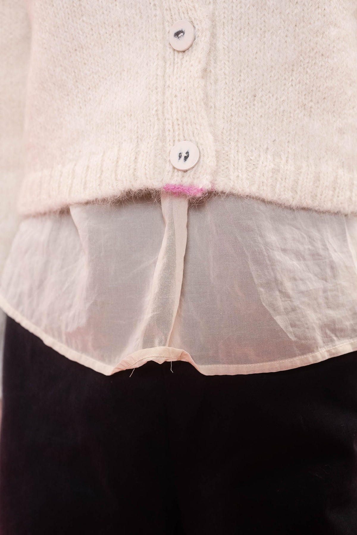 sula - nickel cardi fluffy alpaca - cream
