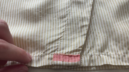 sula - clean patch shirt - gold & cream stripy turchi