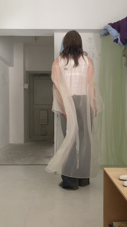 sula - lead dress - silk organza - egg nog
